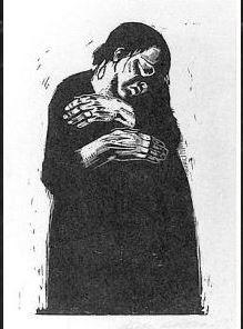 Käthe Kollwitz, 〈The Widow Ⅰ〉 (Sheet 4 of “War”), 1922-23. Collection: Fukuoka Art Museum