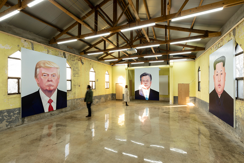 《반갑습니다. Bangabseubnida. nice to meet you.》 전시 전경 Ⓒ매향리 스튜디오