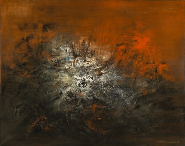 Zao Wou-ki, ‘14.12.59’, 1959, oil on canvas. Image courtesy Christie’s Images Ltd.