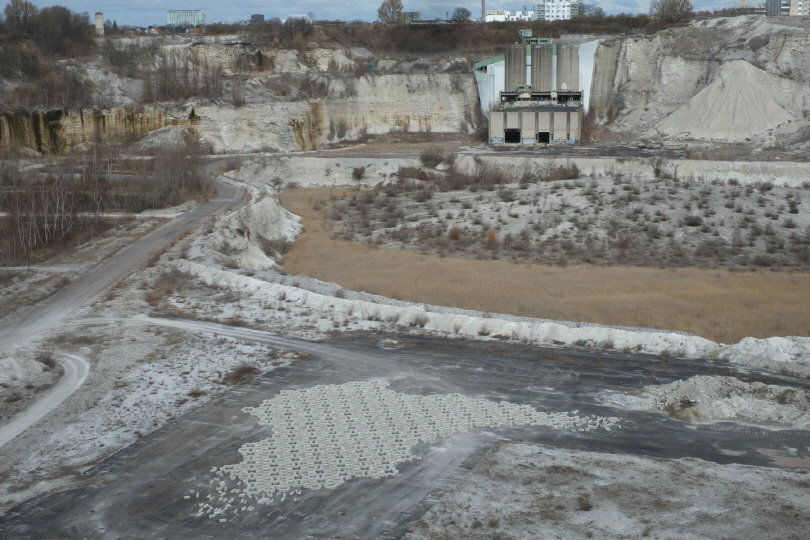 ###### Mike Nelson, 〈Imperfect geometry for a concrete quarry〉, 2016.