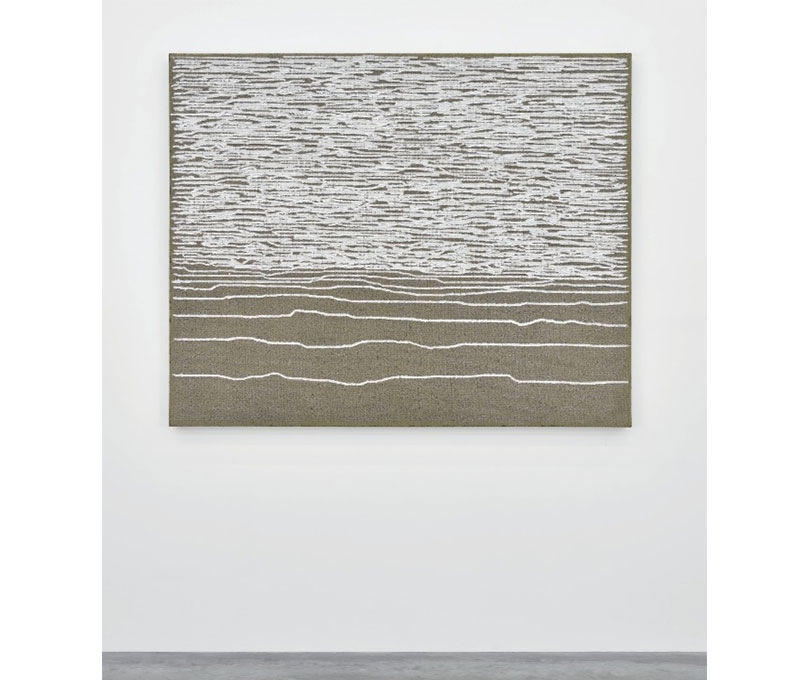 Ha Chong-Hyun, Conjunction 15-161, Oil (2015), Oil on hemp cloth, 130 × 162 cm. Courtesy the artist and Almine Rech Gallery