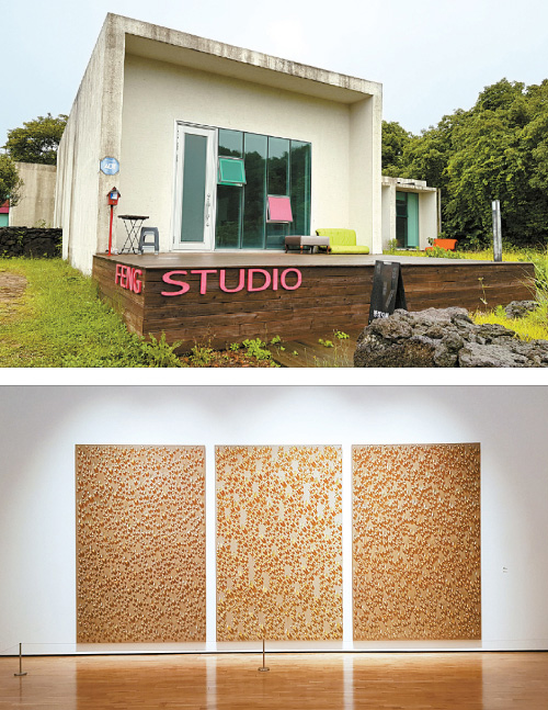 From top: Jeoji Art Village and the Jeju Museum of Contemporary Art, Kim Tschang-yeul Art Museum