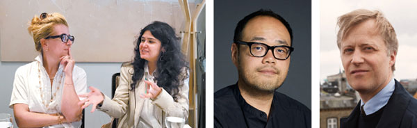 From left, Defne Ayas and Natasha Ginwala, will be artistic directors of the 2020 Gwangju Biennale; Yung Ma, will be the artistic director for the 2020 Seoul Mediacity Biennale; and Jacob Fabricius will direct the 2020 Busan Biennale. ［GWANGJU BIENNALE FOUNDATION, SEMA AND BUSAN BIENNALE ORGANIZING COMMITTEE］