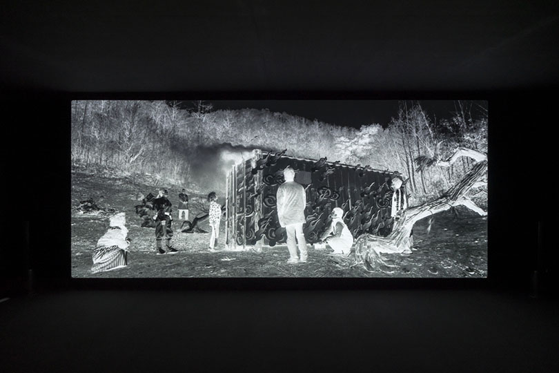 A scene from Park Chan-kyong’s 55-minute video work “Belated Bosal” (2019) (MMCA)