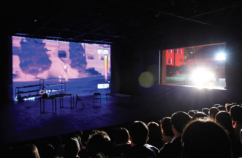 <FireCliff 2 – Seoul>, 2011. Venue-specific Performance, Documentary Theater, International Dawon Art Festival 《Festival Bo:m》, NTC Korea, Seoul. ⓒ the artist 