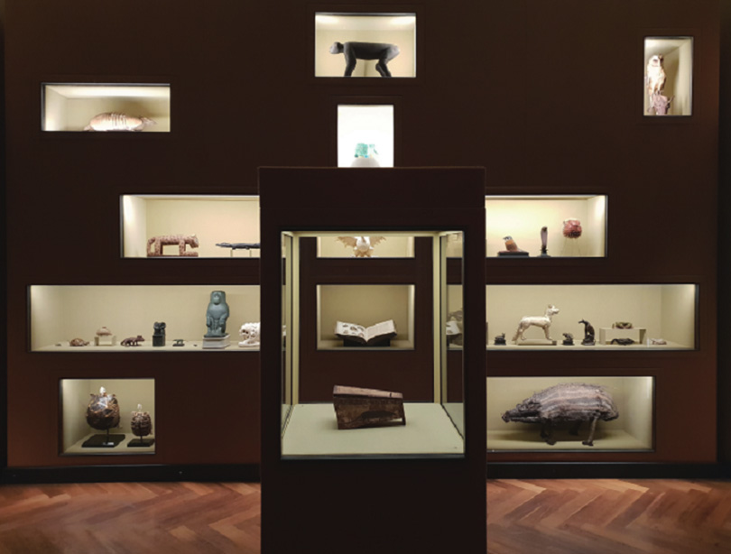 Exhibition view of Spitzmaus Mummy in a Coffin and Other Treasures, Kunsthistorisches Museum Wien, Austria, 2018–2019. Image courtesy of Lee Nara.