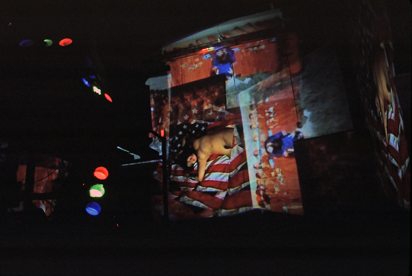 NAM JUNE PAIK, Sistine Chapel Before Restoration, 1993, four-channel video installation with forty-two video projectors, dimensions variable.