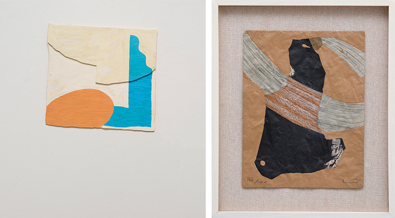 (LEFT)Richard Tuttle New York, New Mexico #5, 1998 acrylic on fir plywood, 57 cm x 53.5 Photography by Kerry Ryan McFate © Richard Tuttle, courtesy Pace Gallery (RIGHT) Choong Sup Lim Untitled(回, circuit), 2014 Acrylic, oil, canvas, U.V.L.S gel, 39 × 32.5 × 4 cm, framed Photography by Sang tae Kim © Choong Sup Lim, courtesy Pace Gallery