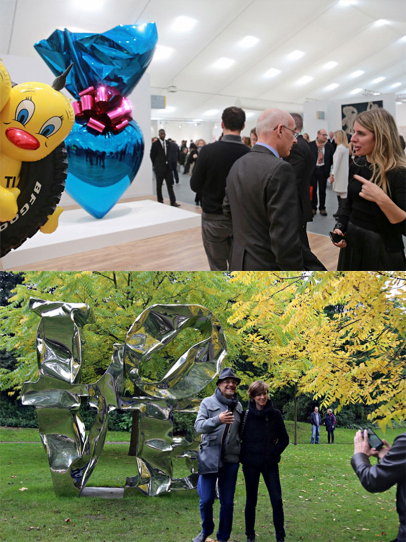 위) 제프 쿤스 Jeff Koons_Sacred Heart (BlueMagenta)_1994-2007_프리즈 런던 아래) 김홍석_Love_2012_리젠트 조각공원