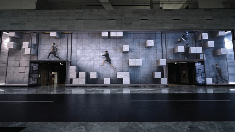 디스트릭트(d’strict) <NEXEN UNIVERCITY “THE INFINITY WALL”> 2019 Anamorphic illusion © d’strict