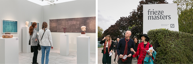 LEFT Ben Brown Fine Arts / Colnaghi, Frieze Masters 2019. Photo by Mark Blower. Courtesy of Mark Blower / Frieze. RIGHT Frieze Masters 2019. Photo by Mark Blower. Courtesy of Mark Blower / Frieze. 이미지 월간미술 제공.