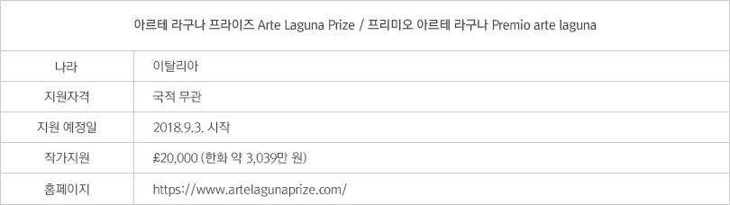 Arte Laguna Prize 아르테 라구나 프라이즈 / Premio arte laguna 프리미오 아르테 라구나