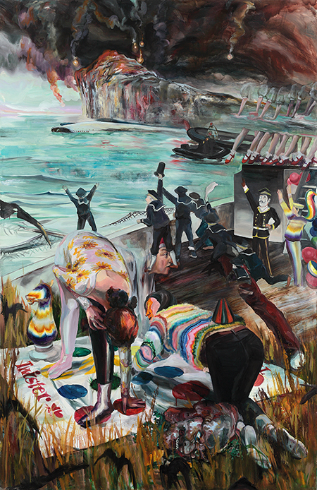 Twister III, 2017, Oil on linen, 236 x 153 cm